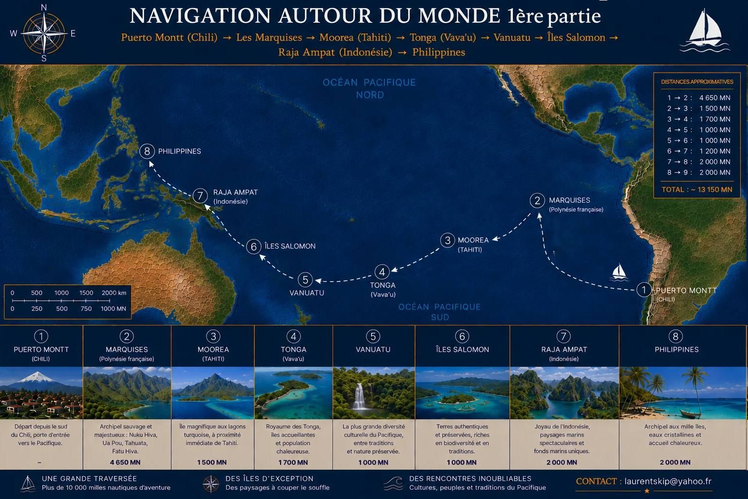Croisi&egrave;res associatives autour du monde -  programme 1&egrave;re partie